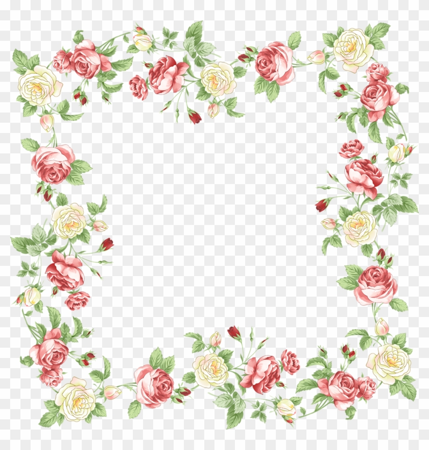 Look At Flowers High Quality Png Images Archive - Vintage Flower Border Png #1218943