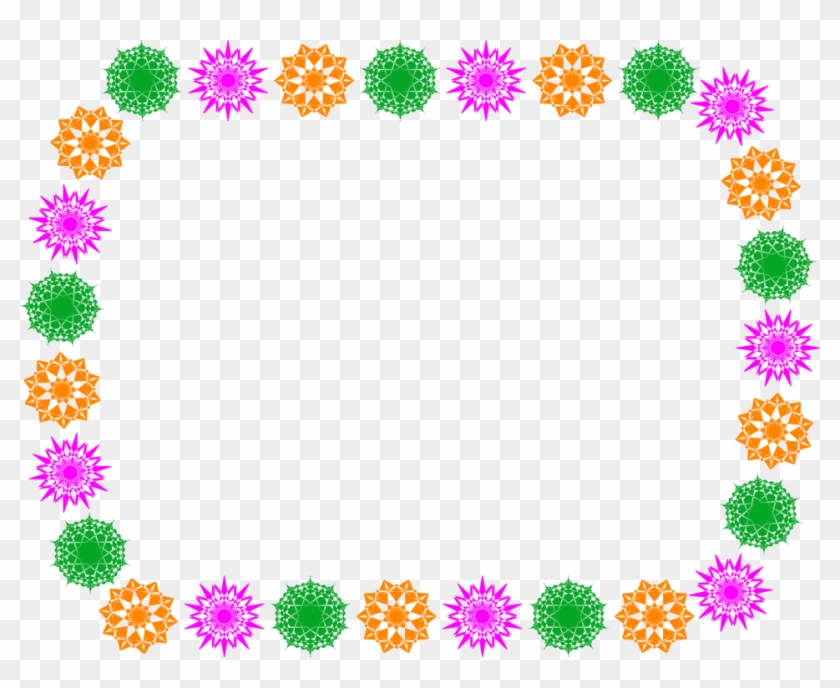 Illustration Of A Blank Frame Border Of Colorful Shapes - Mothers Day Border Template #1218959