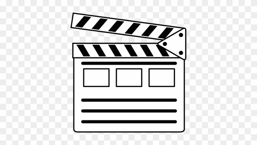 Clapperboard Movie Icon Image - Vector Graphics #1219017