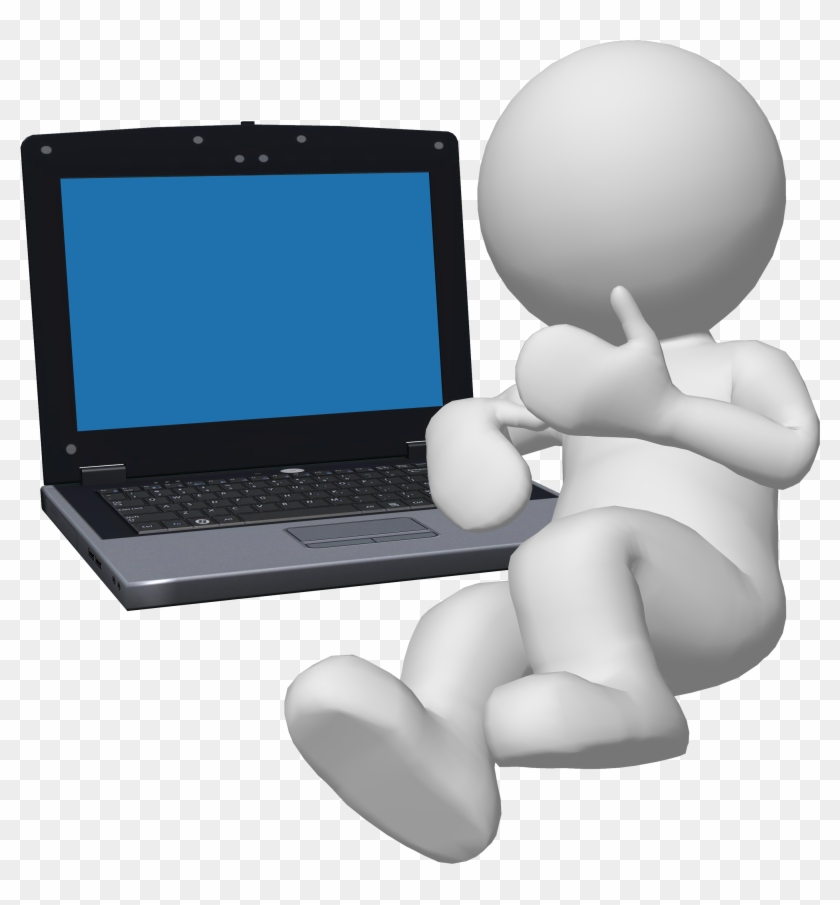 3 - - 3d Man With Laptop Png #1219137