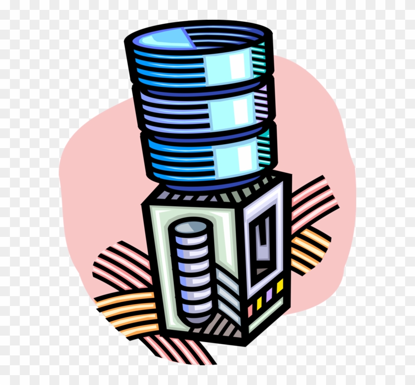 Vector Illustration Of Office Water Cooler Dispenses - Vector Illustration Of Office Water Cooler Dispenses #1219206