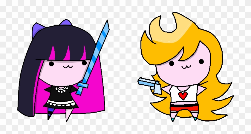 Panty And Stocking Derp Chibi By Rkzero10 - Cartoon #1219358