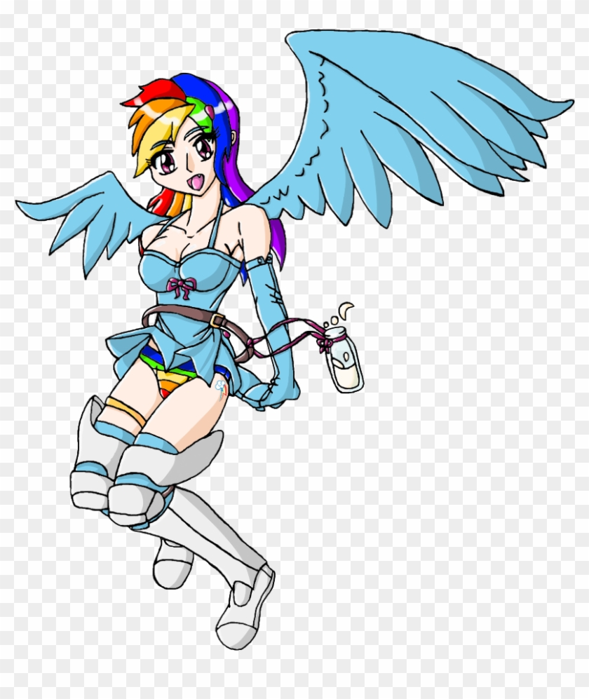 Eradose, Breasts, Cleavage, Clothes, Cosplay, Dress, - Rainbow Dash #1219416