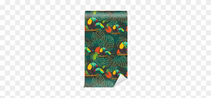 Tropical Toucan Seamless Vector Pattern Wall Mural - Embroidery #1219655