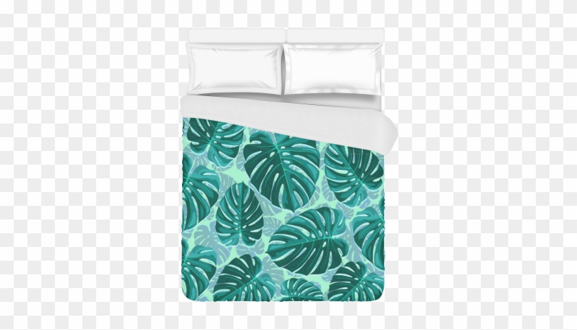 Tropical Leaf Monstera Plant Pattern Duvet Cover 86"x70" - Swiss Cheese Plant #1219690