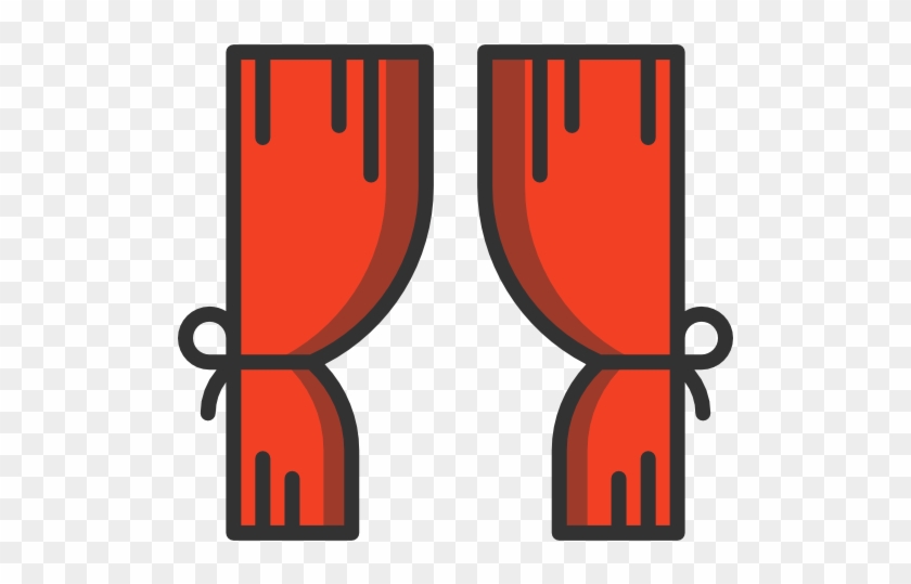 Curtains Free Icon - Window Curtain Png Clipart #1219718