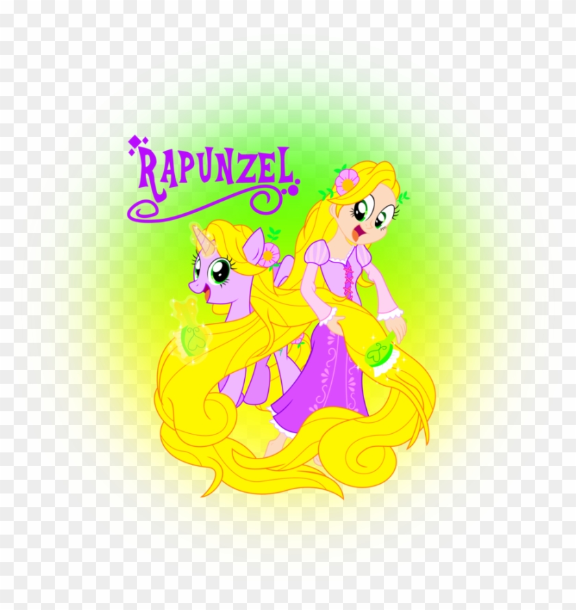 Mlp Rapunzel And Human Rapunzel By Meganlovesangrybirds - Elsa And Rapunzel As Ponies #1219886
