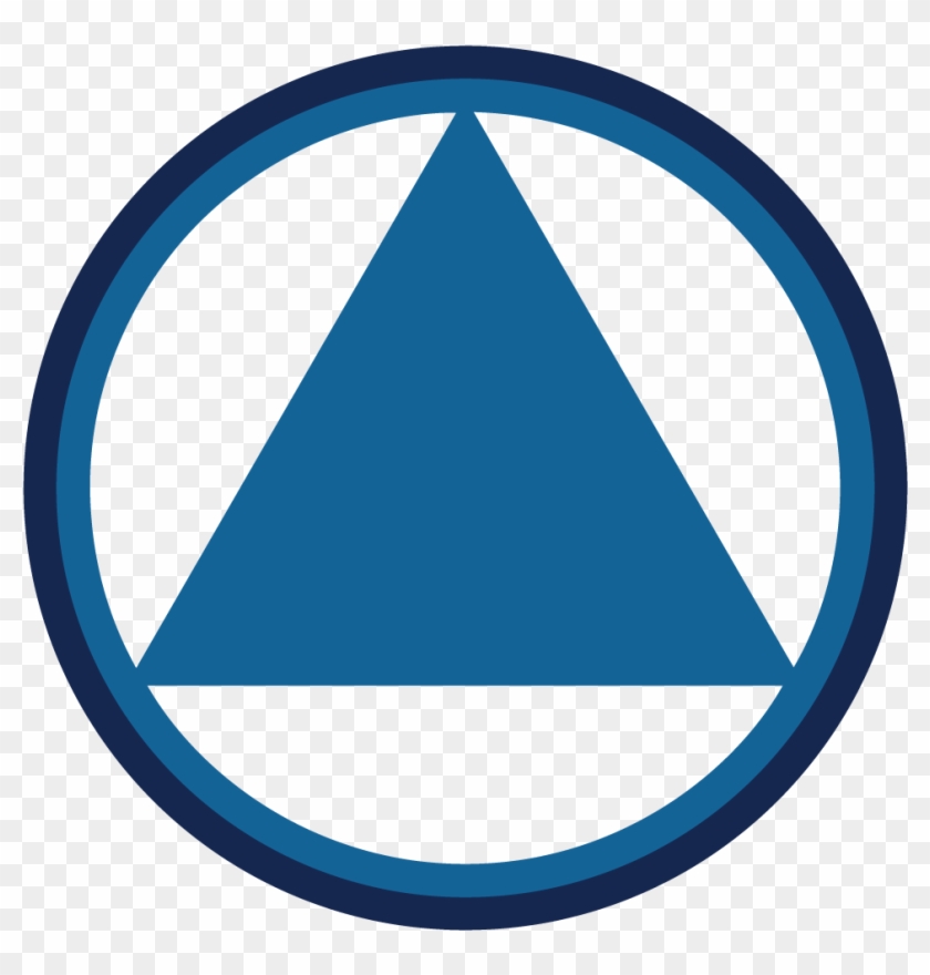 Aa Logo Blue White - Alcoholics Anonymous #1219945