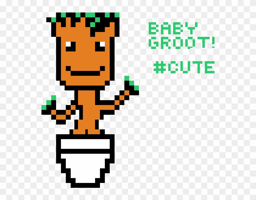 Baby Groot - We Are Groot 8-bit Round Coaster #1219974