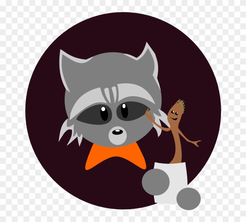 Groot And Rocket Raccoon By Wishiwasahobbit - Cartoon #1219994