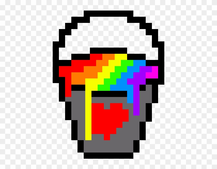 Pixel Art Rainbow Bucket #1220024