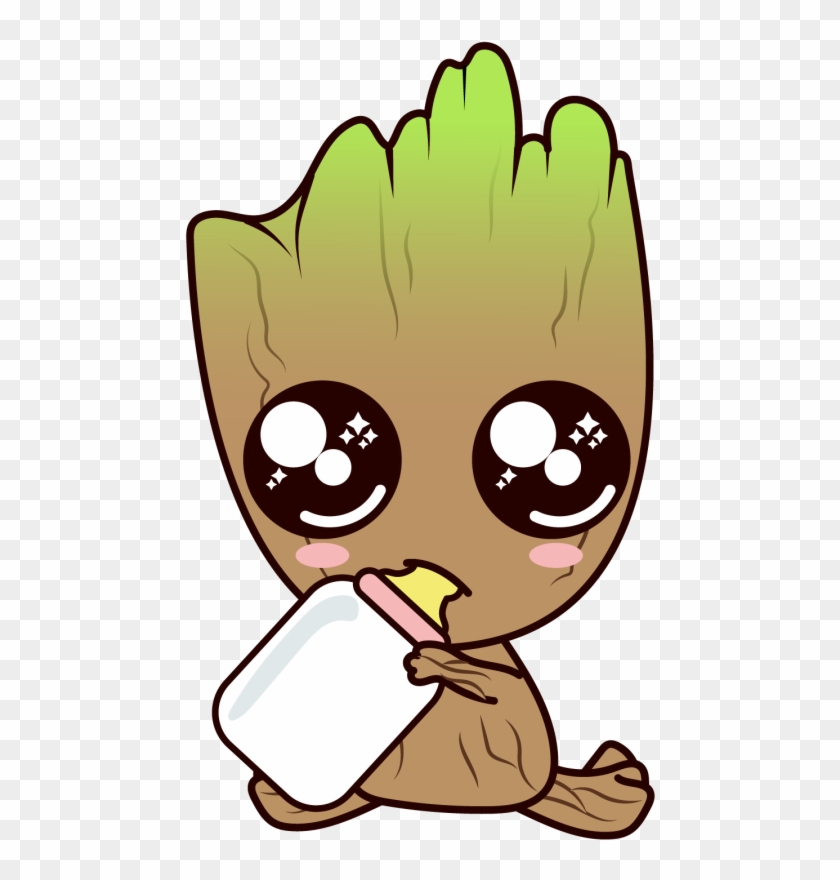 Pin Baby Groot Clip Art - Desenho Guardiões Da Galáxia Kawaii #1220057