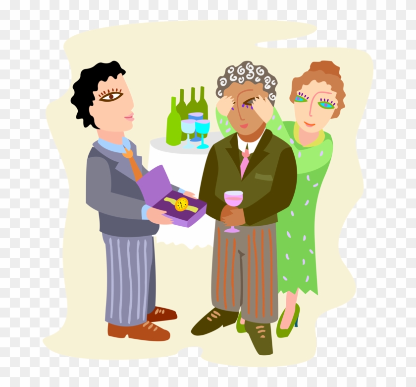Vector Illustration Of Office Retirement Party With - Awards Clip Art #1220141
