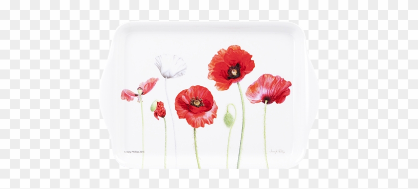 Poppy Scatter Tray - Poppies Round Placemats, Set Of 4,polypropylene, #1220243
