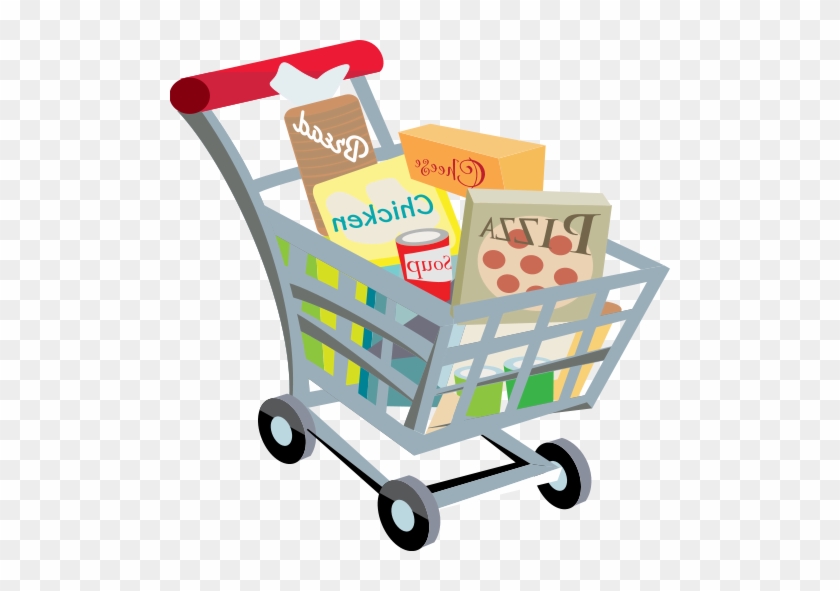Kids Grocery Shopping Clipart - Shopping Cart #1220245