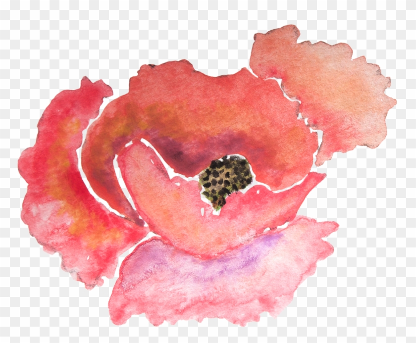 Paper Poppy Watercolor Painting Flower Zazzle - Reserved Listing For Janine #1220255