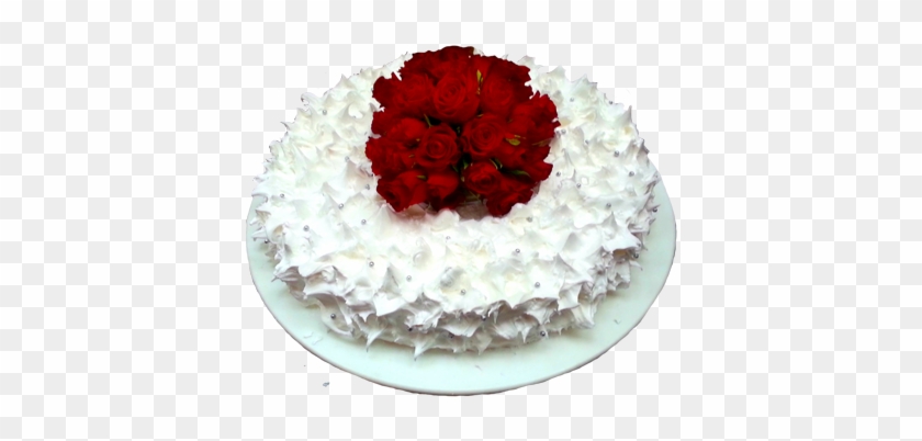 Round Wedding Cake Clipart With Red Roses - Birthday Cake #1220261