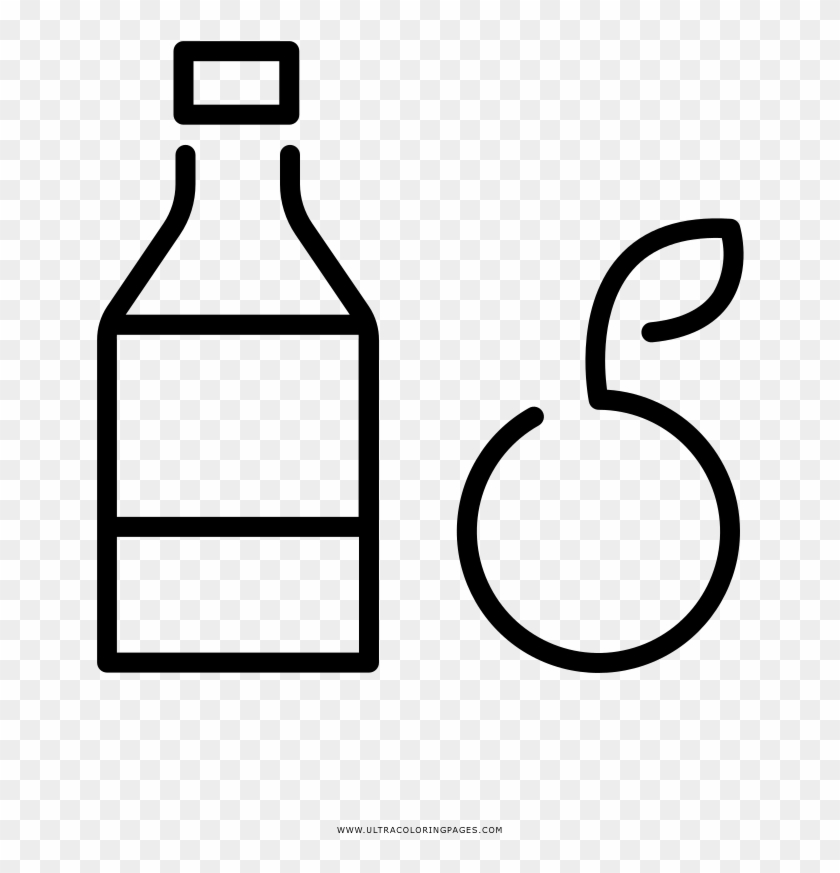 Groceries Coloring Page - Glass Bottle #1220263