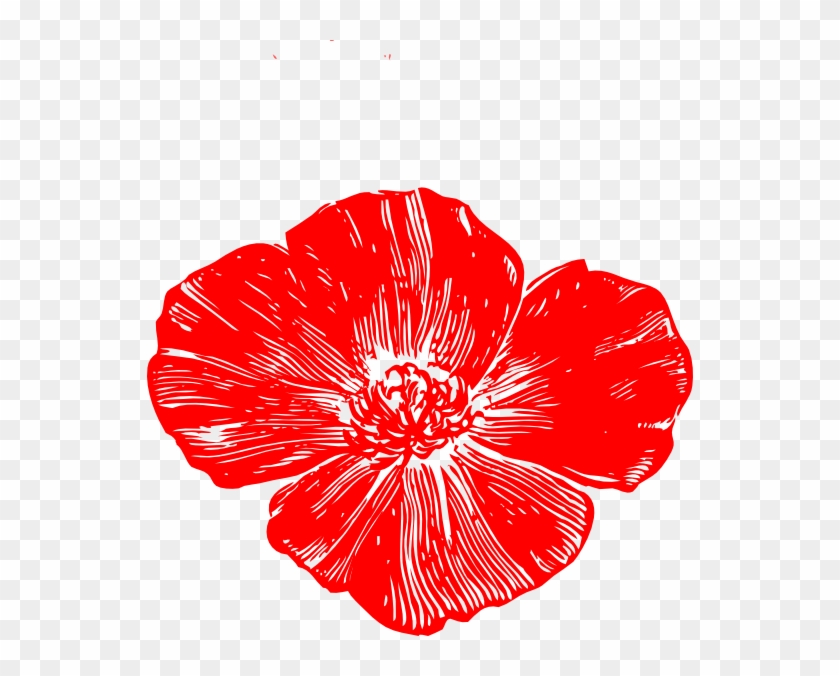 Red Poppy Flower Clipart - Red Poppy Clipart #1220299