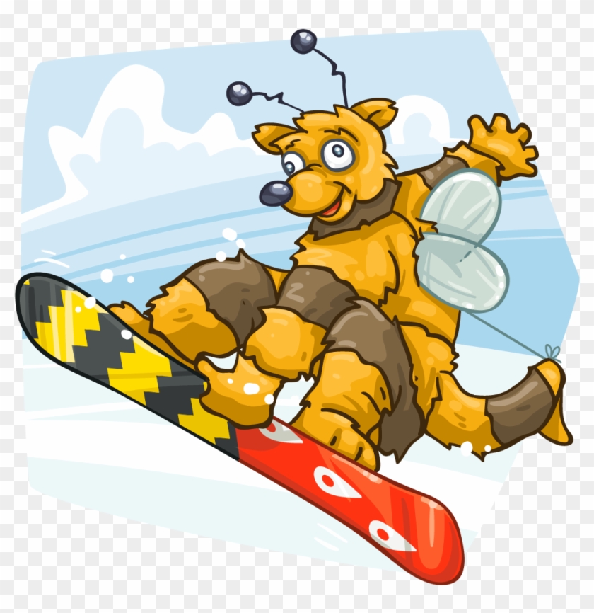 Snowboarding - Cartoon #1220318