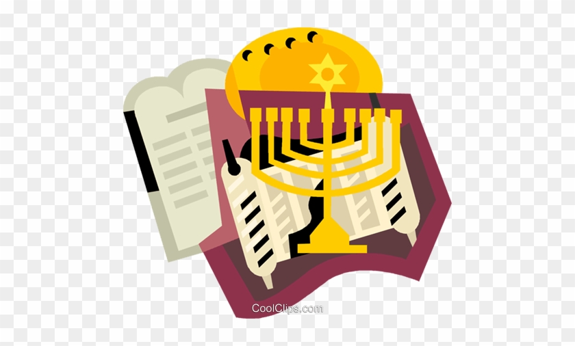 Jewish Religious Items Royalty Free Vector Clip Art - Hanukkah #1220755