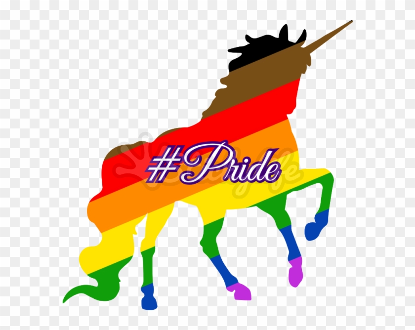 #pride Unicorn Decal - Unicorn Silhouette #1220783
