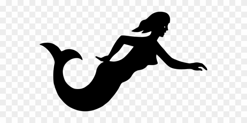 Mermaid, Creature, Female, Fictional - Mermaid Silhouette Png #1220829