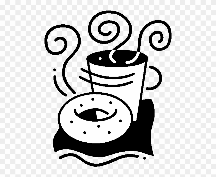 Doughnut & Coffee - Bagel And Coffee Clip Art #1220964