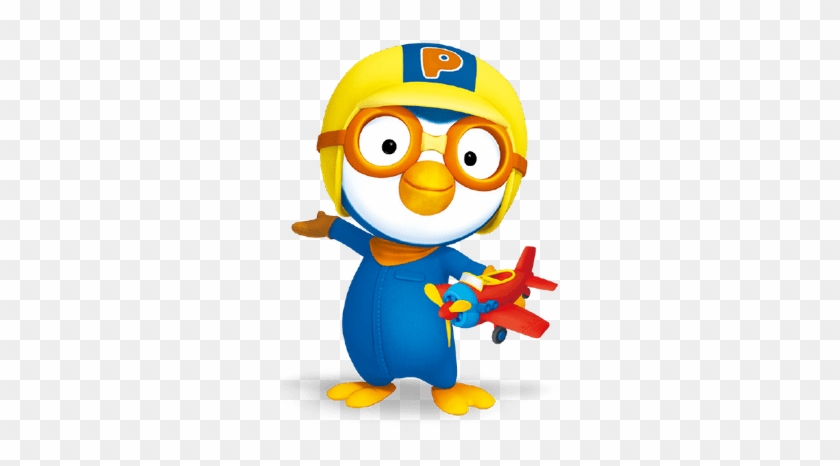 Pororo Holding A Toy Plane - Pororo The Little Penguin #1220980