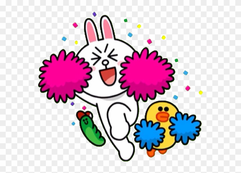 Line Sticker Line Sticker - Cheer Up Brown Cony #1221037