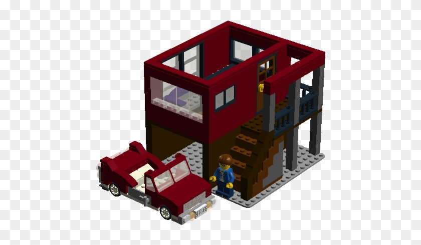 House With Garage And Car - Lego #1221175