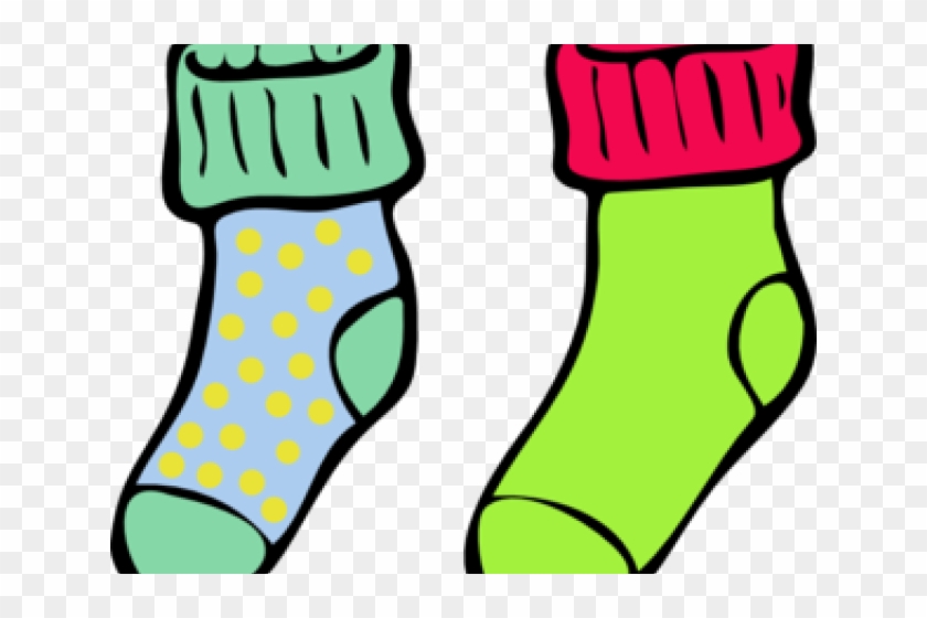 Socks Clipart Fuzzy Sock - Socks Coloring Page #1221336
