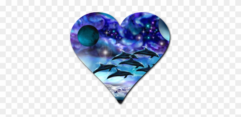 Dolphin Clipart Heart - Amazing Backgrounds #1221380