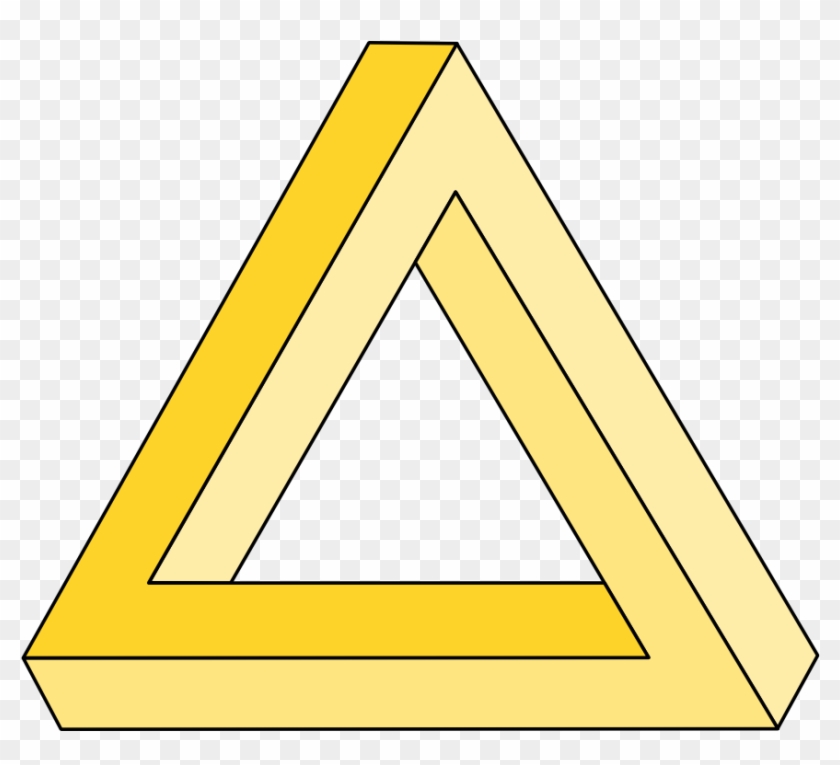 Penrose Triangle Illusion - Triangle Illusion Without Background #1221608