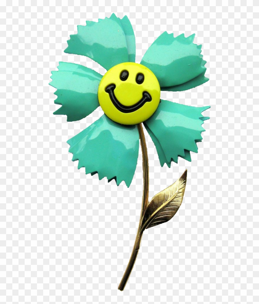 Smileys Clipart Sunflower - Smiling Flower Png #1221624