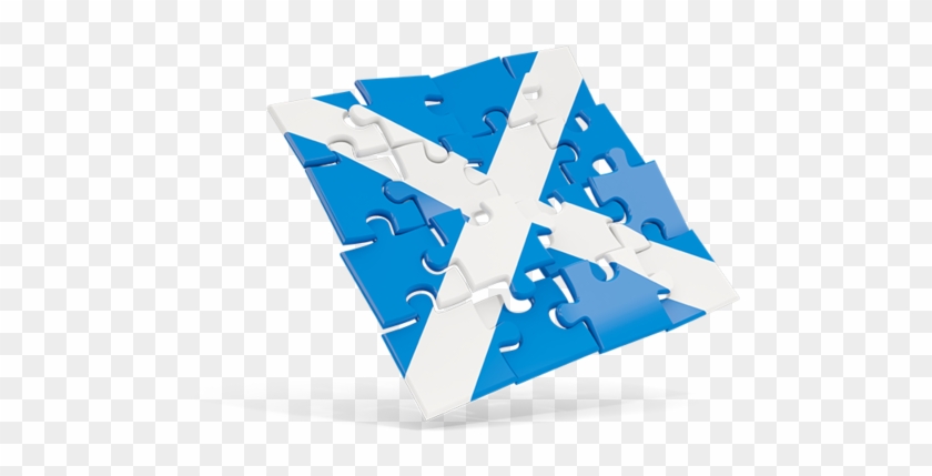 Illustration Of Flag Of Scotland - Triangle #1221641