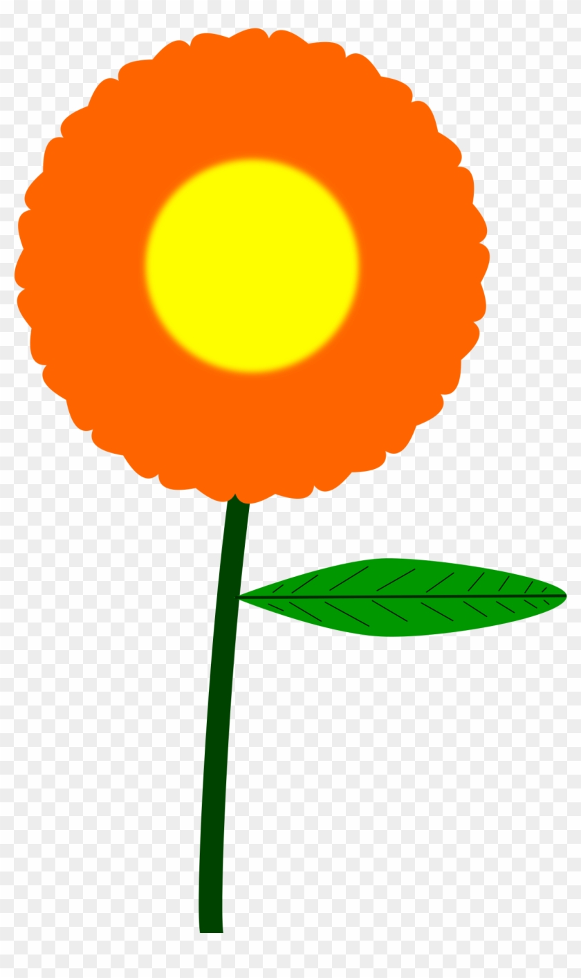 Orange Flower - Clip Art Orange Flower #1221719
