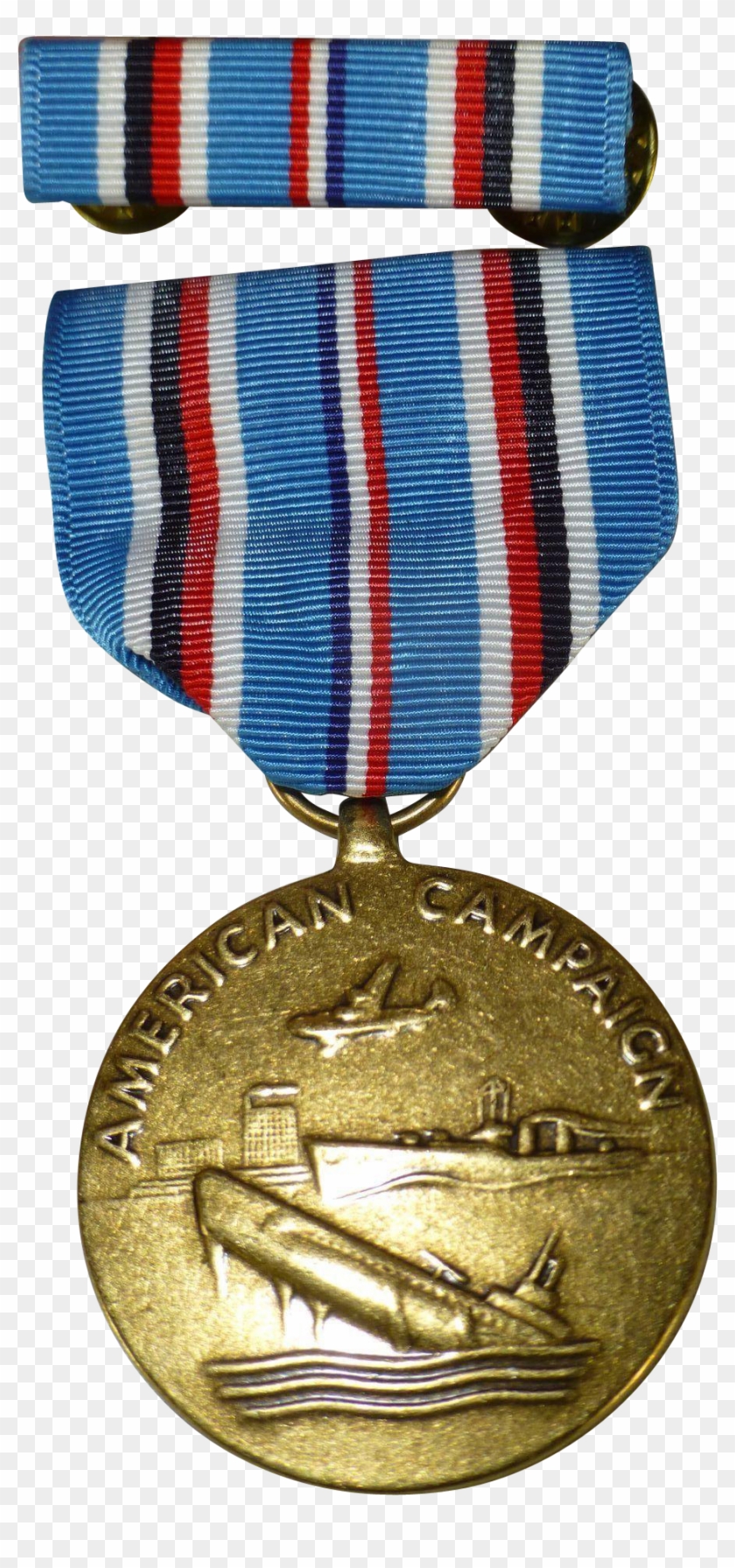 Wwii Medal, American Campaign, 1940's - Gold Medal #1221733