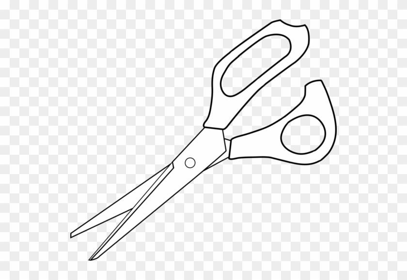 White Clipart Scissors - Scissor Clipart Black And White #1221870
