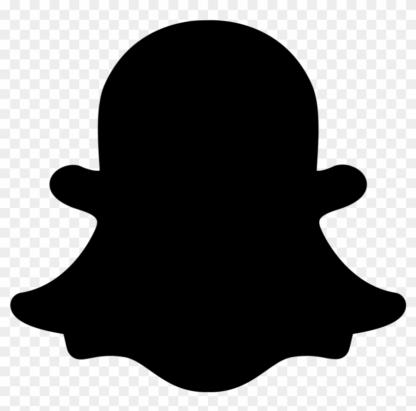 Black Logo Snapchat Filled Png Snapchat Logo Transparent - Snapchat Logo Png  - Free Transparent PNG Clipart Images Download