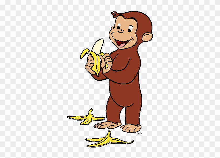 Free Curious George Clipart Image - Curious George With Banana #1222317