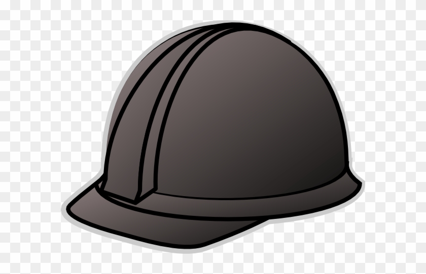 Black Hard Hat Clip Art At Clker - Black Construction Hat #1222417