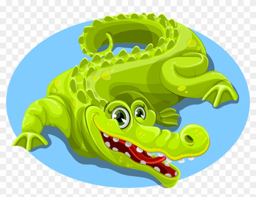 Crocodile In Water Cartoon Png #1222524