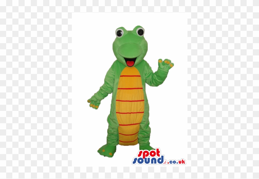 Cute Cartoon Green Alligator - Mascot #1222527