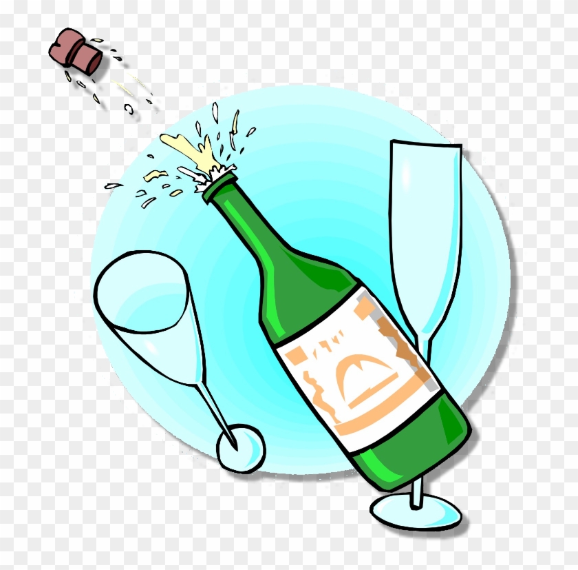Party New Year's Eve Clip Art - Glass Bottle #1222729