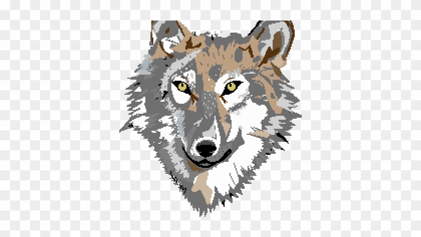 Pixel Art Throwback Thursday Clipart - Wolf Head Pixel Art #1223036