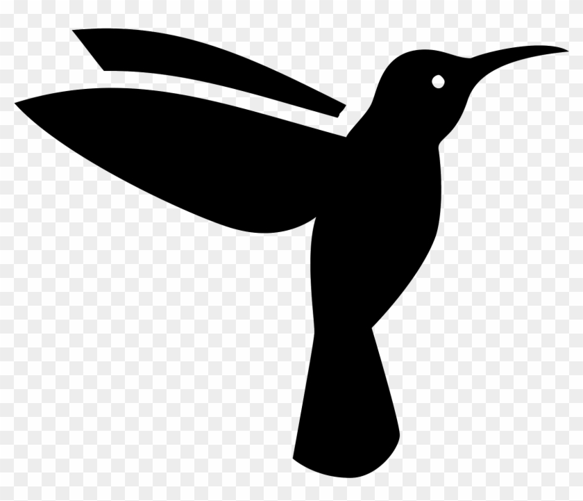 It's A Outline Of A Humming Bird As It Is Flying With - Hummingbird Icon Png #1223306