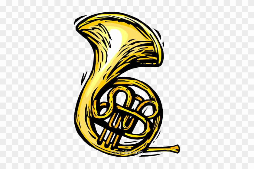 French Horn Royalty Free Vector Clip Art Illustration - Clip Art #1223318