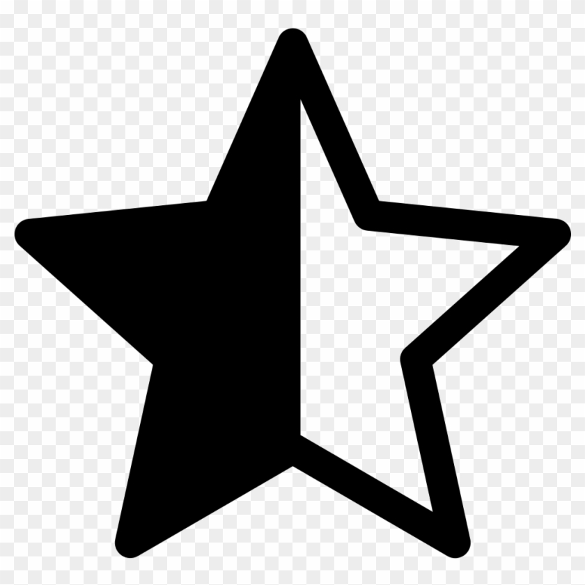 Star Shape With Half Full Comments - Half Full Star #1223357