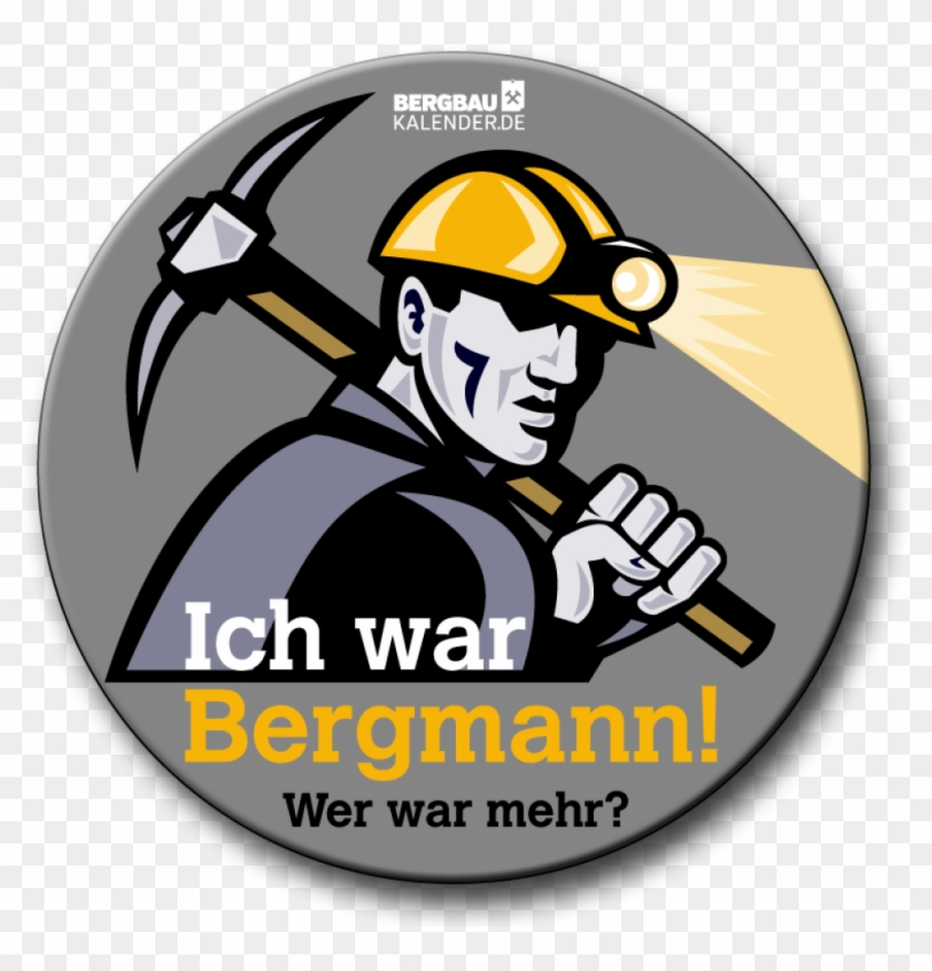Bergbau-aufkleber "ich War Bergmann" - Coal Miner Hardhat Holding Pick Axe Shield Retro Card #1223722